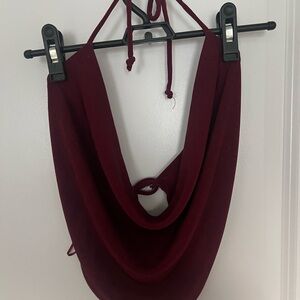 Garage burgundy handkerchief top